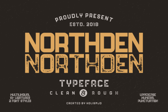 Northden Typeface: The Masculine Display Font for Bold Campaigns